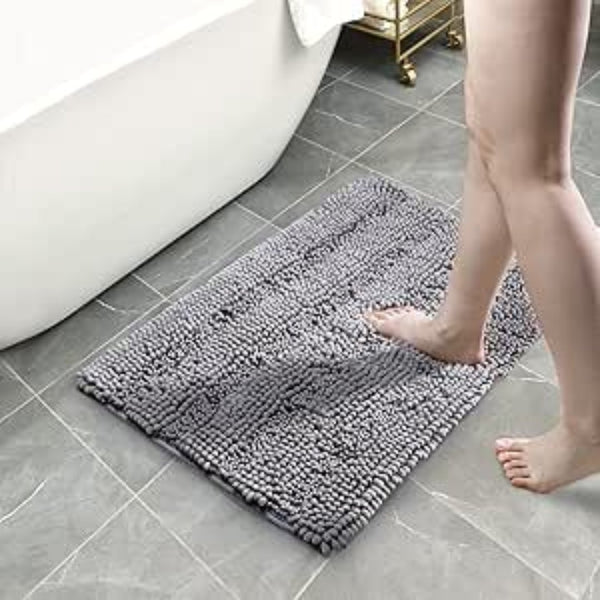 50 x 80 cm Dark Grey Bath Rugs, Non-slip Bath mats, Absorbent Bathroom Rug