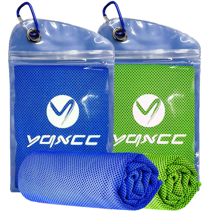 2 Pcs Cooling Towel Microfibre Quick Dry Breathable for Neck & Face During Sports - OneBag