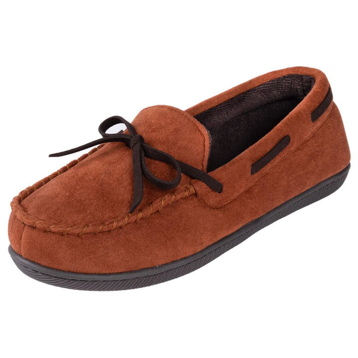 Women's Brown Sally Classic Suede Moccasin Loafer Flat Slipper Fit Shoes for Work, 5 UK - OneBag