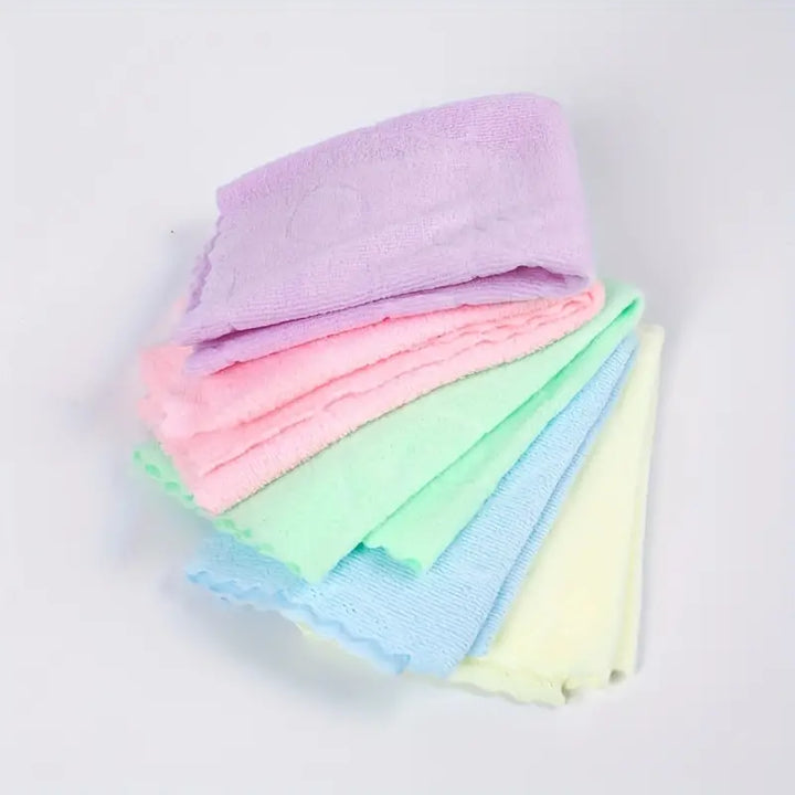 10 Pcs Microfiber Cleaning Cloth, Dishwashing Durable Absorbent Dishwashing Towel Wiping Rags - OneBag
