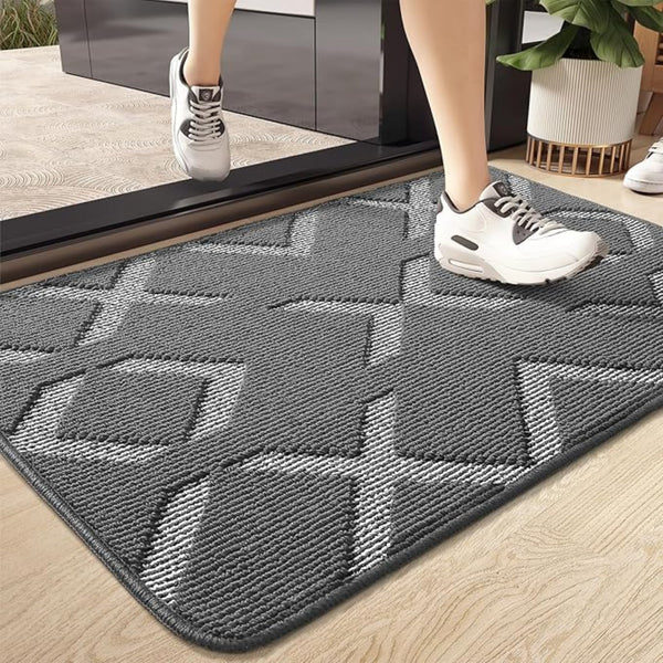 Dirt Trapper Door Mats Indoor, Washable Indoor Door Mat for Entrance