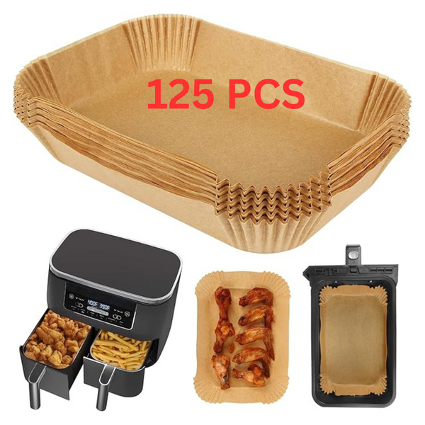 125 Pcs 6.5Inch/16cm Square Parchment Paper for 3 to 5 L/Qt Air Fryer Basket, Air Fryer Disposable Liners