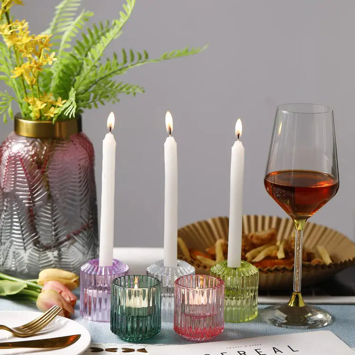 Candle Holder, Tealight Candlestick Holder 2 in 1 for Wedding, Church, Christmas, Birthday party, Bedroom Decoration - OneBag