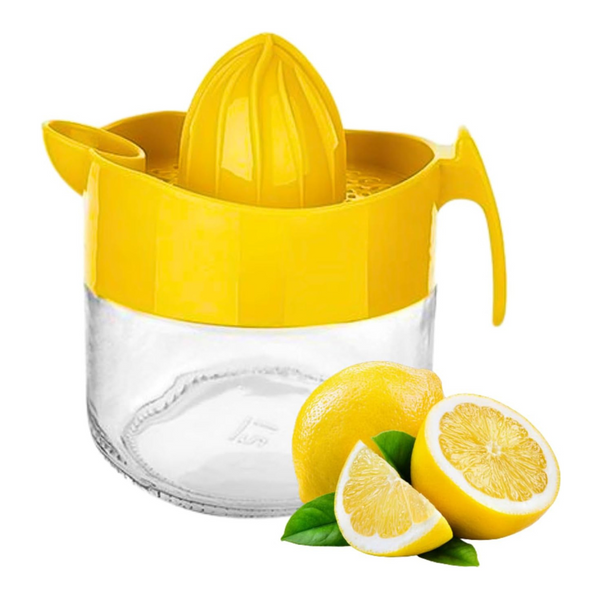 Lemon Juicer Manual Glass Juicer with Handle and Pour Spout 10.1oz