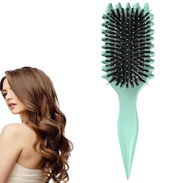 Curly Hair Brush, Curl Define Styling Brush, Curling Brush, Applicable Comb for Combing Curly Hair for Women and Men, Green