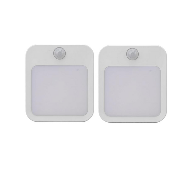 2 Pcs Plug-in Night Light, LED Wall Light, Mini Mini Smart Motion Sensor Night Light, 2 Modes, Dimmable Brightness, Warm White, EU Plug 110-220V