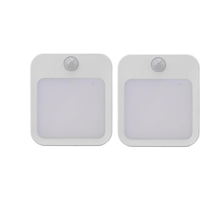 2 Pcs Plug-in Night Light, LED Wall Light, Mini Mini Smart Motion Sensor Night Light, 2 Modes, Dimmable Brightness, Warm White, EU Plug 110-220V - OneBag