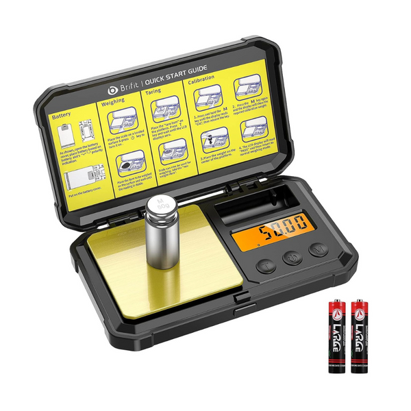 Pocket Scale, 200g/0.01g Digital Mini Scale, Precision Electronic Scale with 50g Calibration Weight