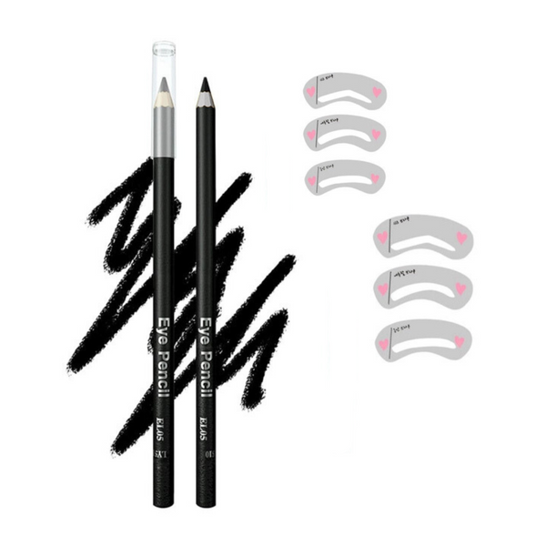 Black Eyebrow Pencil, Makeup Eye Liner, Long Lasting Waterproof and Smudge proof Easy Application 10 Pcs