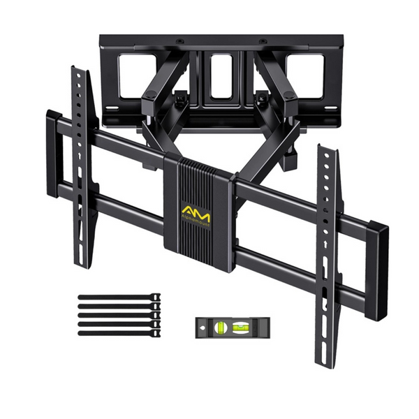 TV Wall Bracket for Most 37 to 75 Inch 4K LED & OLED TVs up to 45kg, TV Bracket with Dual Articulating Arms, Swivel, Extension & Tilt, Wall Mount with Max VESA 600x400mm