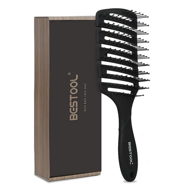 BESTOOL Detangle Hair Brush for Women, Men & Children, Quickly Detangles and Smooths Straight, Curly & Wet Hair