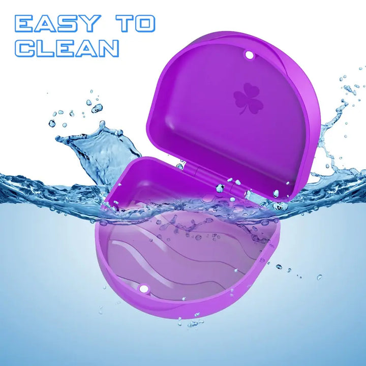 Purple Retainer Case, ARGOMAX Aligner Case, 1 Piece Braces Box, Orthodontic Box, Small Denture Box - OneBag