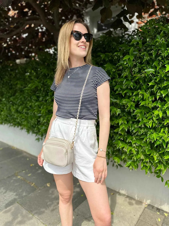 STRAP GOLD CHAIN STONE WEAVE