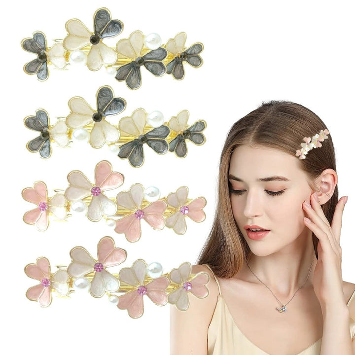 Flower Hair Stuff Clips, Hair Claw Clips, Nonslip Hair Accessories for Women Girls - OneBag