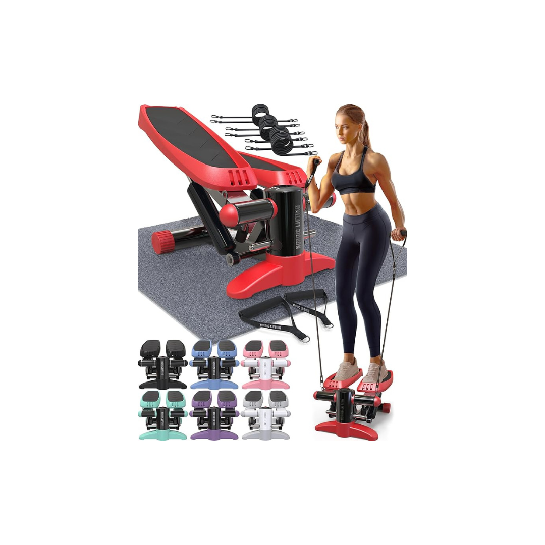 Steppers With Resistance Bands Set, Step Machine Exerciser for Home, Up ...