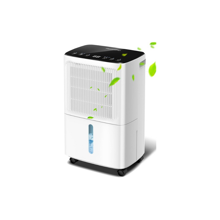 12L/Day Dehumidifiers for Home Damp, Compressor Dehumidifier with Humidity Display&Control, Ultra Quiet, 24 Hour Timer, Water Tank & Drainage Hose - OneBag