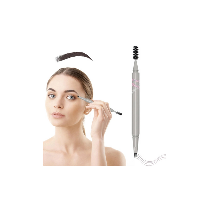 DAWRIS Brown 4 Point Eyebrow Pencil With Brow Brush, Eye Brow Tint Kits Blonde Eyebrow Pencil Liquid Brown Eyebrow Pencil, Waterproof Microblading Eyebrow Pencil Eyebrow Dye - OneBag
