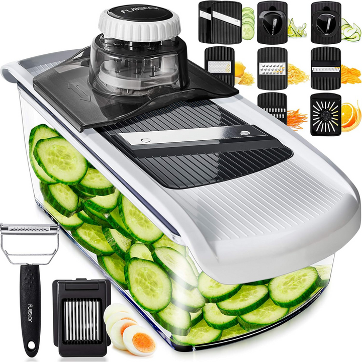 Vegetable Chopper Cutter Mandoline Slicer and Dicer, Cheese Grater, Salad Potato Chipper - Veg Chopper and Dicer - Kitchen Tools & Gadgets - OneBag