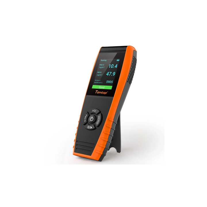 Temtop Air Quality Monitor Detects, PM2.5 PM10 Formaldehyde TVOC AQI Temperature Humidity Tester, Particle Counter Indoor Outdoor Air Pollution Detector with Data Export, LKC1000S+ 2nd - OneBag