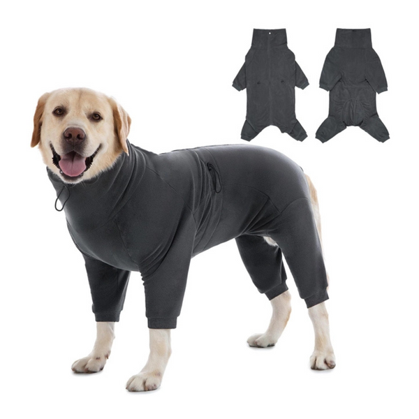 Medium Axcimond Dog Fleece Coat with Legs Winter Warm Dog Jacket Full Body Dog Pajamas with Zipper Dog Fleece Jumper Dog Sweaters for Small Medium Large Dogs Clothes Adjustable Dog Onesie Fleece Dog Coats
