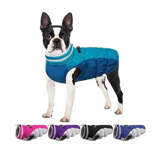 XXL Dark Green Dog Coat, Waterproof Down Coat Jumper Large Dog Cold Weather Outdoor Reflective