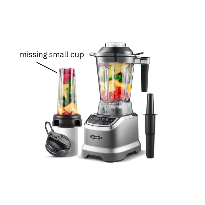 AMZCHEF Blender Smoothie Maker with Two Ways, 2000W Blenders for Kitchen with Smart Panel Control, 3 Speed Control & 4 Preset Settings, 1.8L Jug & 600ml Portable Bottle - OneBag