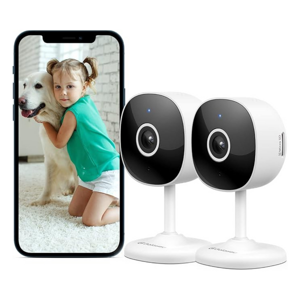 GALAYOU Security Camera Indoor - 2K WiFi Home Cameras for Baby Monitor, Pet, Dog, Smart CCTV, Alert, Siren, TF Card Storage, Works with Alexa (G7-2P)