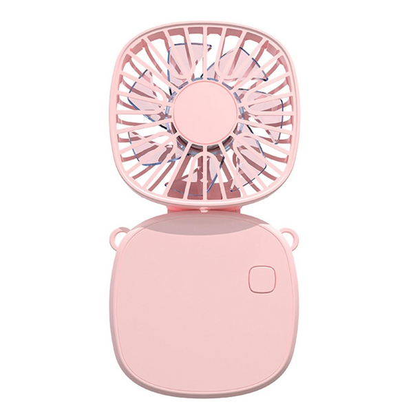 Terafeels Desk Fan USB Fan 3 Speeds Silent fan Rechargeable Battery Fan 2000mAh Working Portable Fan 180°Adjustable Mini Fan 30dB Table Cooling Fan for Indoor Outdoor Car Office Home (Pink02)