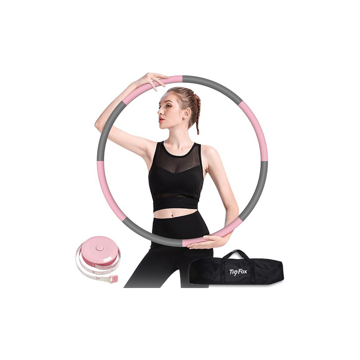 Tig Fox Hula Hoop, 8-Piece Removable Hula Hoop with Improved Stainless Steel Core, 1.2 kg - OneBag