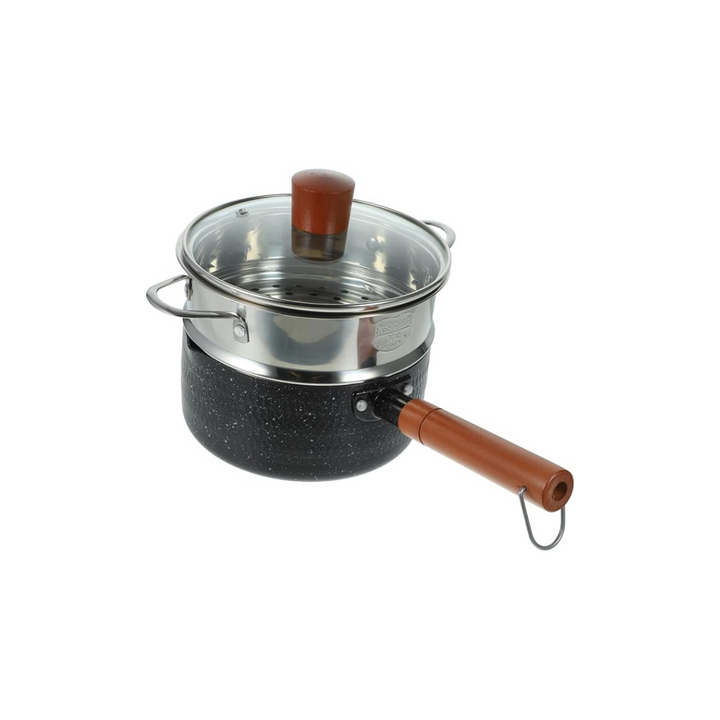 FELTECHELECTR 1 Set Multi Function Non Stick with Steamer Versatile Cooking Pot for Stovetop Ideal for Heating Milk Sauces More Induction Gas Compatible - OneBag
