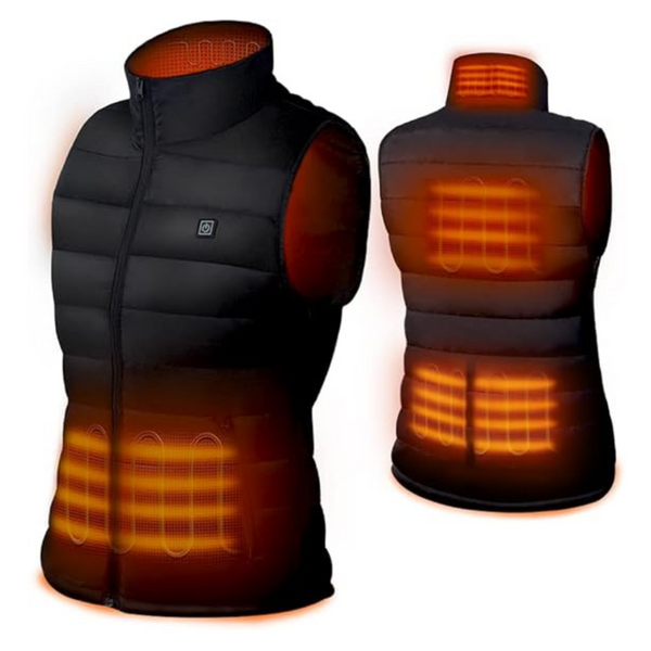 One Size DR.PREPARE Heated Gilet, Unisex Heated Vest Body Warmer Vest for Mens Womens, USB Electric Jacket with 3 Heating Levels, 6 Heating Zones, Adjustable Size for Hiking (Battery Pack Not Included, 1 Pcs)