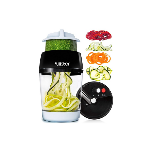 4-in-1 Spiralizer for Vegetables, Vegetable Slicer, Zucchini Courgette Spiralizer Zoodles Noodles Spaghetti Maker, Veggie Veg Carrot Cucumber Slicer Spiral Cutter
