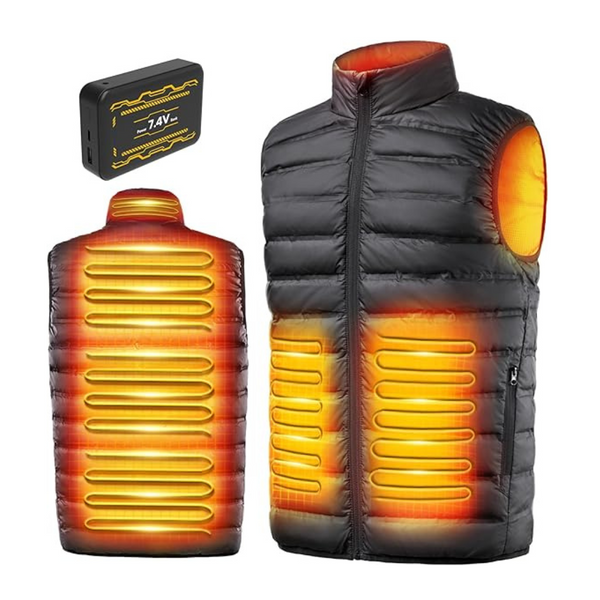 LABEWVI Heated Vest, Gilet for Men Women with 25000mAh Power Pack Included, 7.4V Electric Body Warmer, Jacket Washable, 3 Heating Level|6 Heat Up Zone, Self Warm Waistcoat