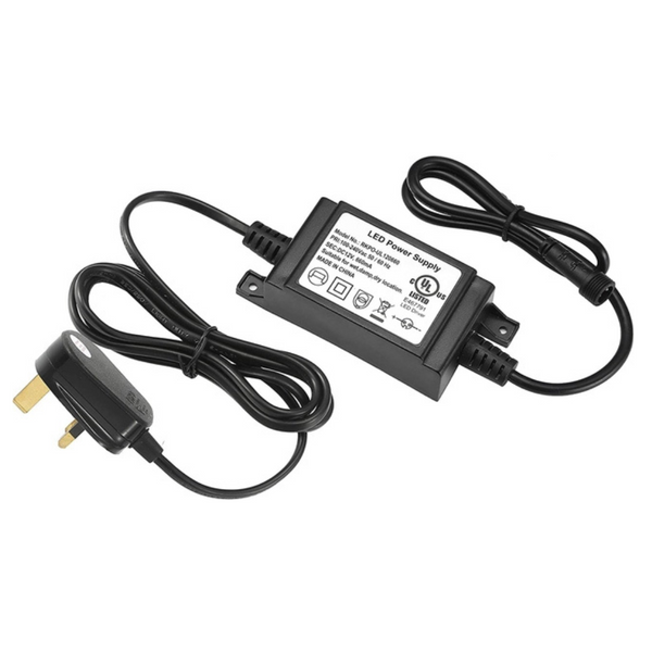 LED Power Supply LED Driver Adapter 12W 12V IP67 Waterproof, Low Voltage Led Transformers for GEYUEYA Home Led Decking Light