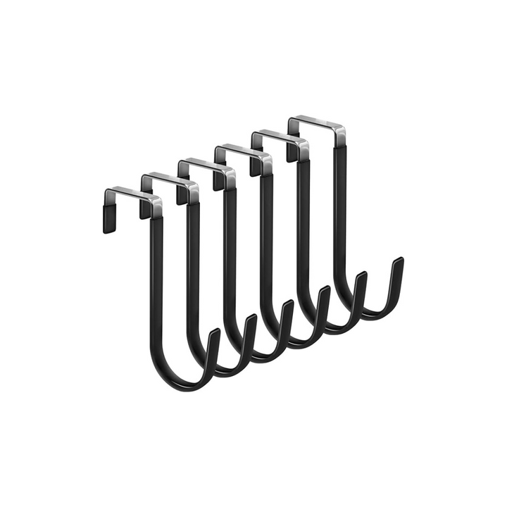 Unaone 6 Pcs Over Door Hook, Stainless Steel Over The Door Hooks, Single Over Door Hook for Hanging Coats, Towel, Bag, Over Cabinet Hook - OneBag