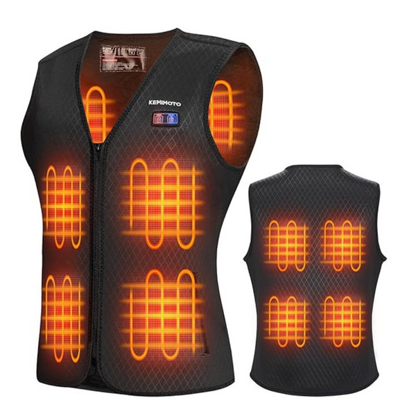 Medium KEMIMOTO Women's Heated Vest, Rechargeable Heated Vest 3 Stalls Adjustable Temperature Warm Jacket, Electric Heated Gilet 8 Heating Zones, Outdoor Motorcycles Activities(Battery Pack Not Included)