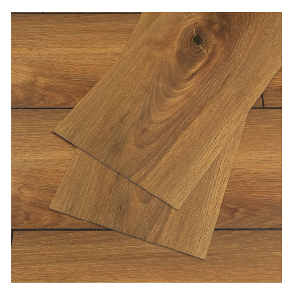 VEELIKE Brown Wood Floor Tiles Self Adhesive Vinyl Flooring Stick on Floor Tiles for Bathroom Peel and Stick Wall Tiles Kitchen Tile Stickers Waterproof Garage Flooring Vinyl Tiles 90cm×15cm 36 Pieces