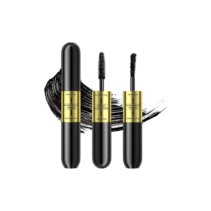 Incisite Mascara Black, Double Head Fiber Lash Mascara, Long-Lasting Waterproof Mascara, Long Thick & Voluminous Lash Mascara for Natural Eye Makeup, Clump-Free - OneBag
