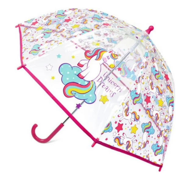 Quickdraw TDL Unicorn Kids Children Umbrellas Brolly Dome Lightweight Rain Cover