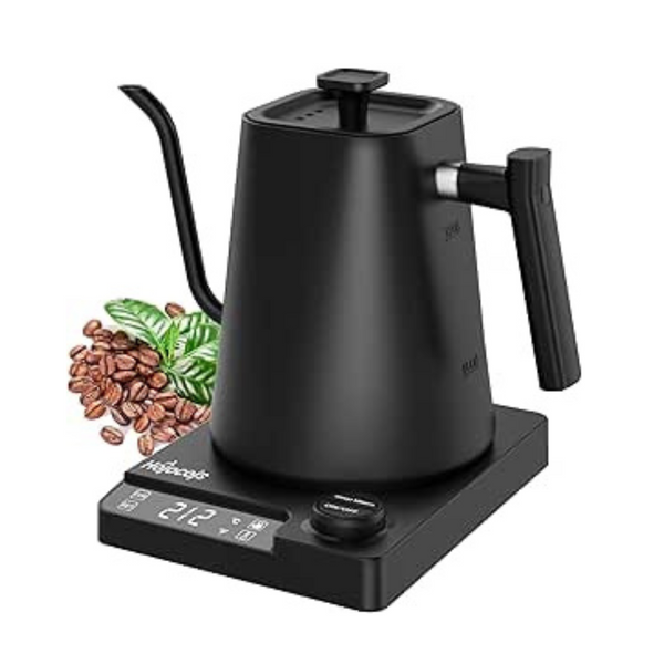 Electric Gooseneck Kettle Pour Over Kettle for Coffee and Tea,Smart Kettle,Variable Temperature Kettle with Temperature Control Presets, Stainless Steel, Keep Warm Function,1L [Energy Class A]