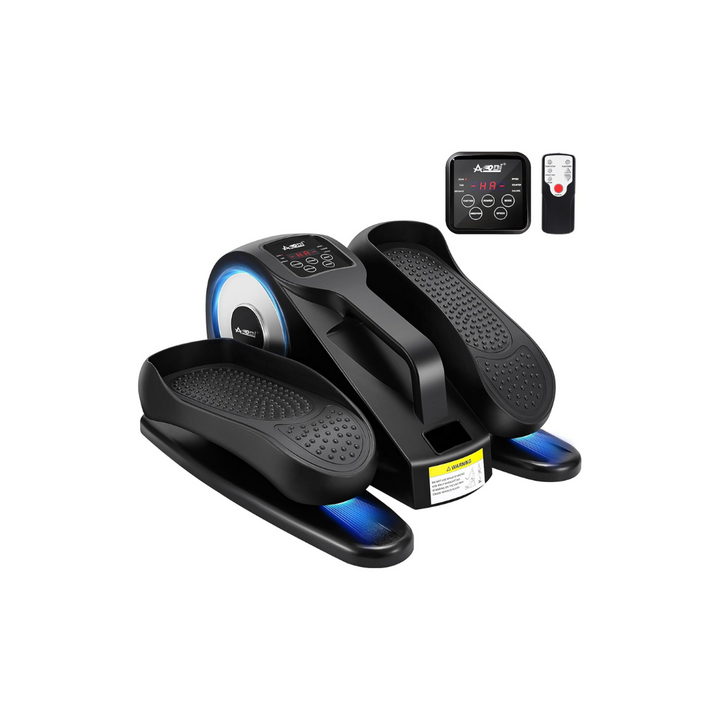 AOODIL Under Desk Elliptical Machine, Electric Seated Pedal Exerciser with Remote Control and LCD Display, Adjustable Speeds Leg Exerciser - OneBag