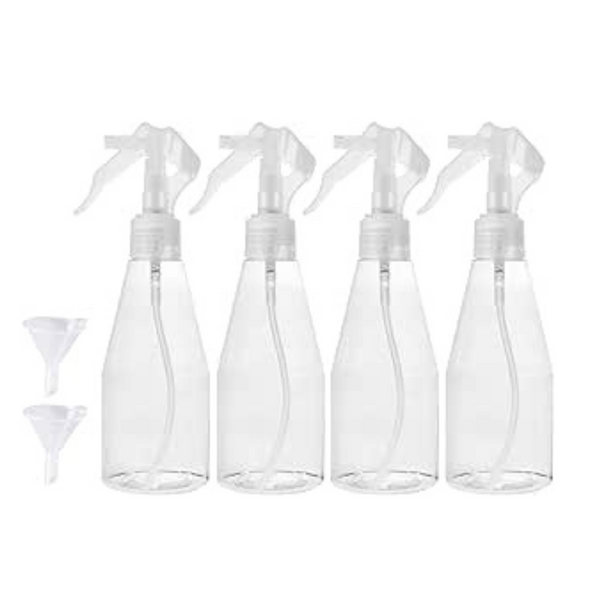 LONGWAY 4 PCS 200ml Spray Bottle Empty Plastic Bottles Essential Gardening Trigger Sprayer Reusable Fine Mist Travel Party Barbershop Plant Mist Kitchen Bathroom Organic Cleaning Hair Salon