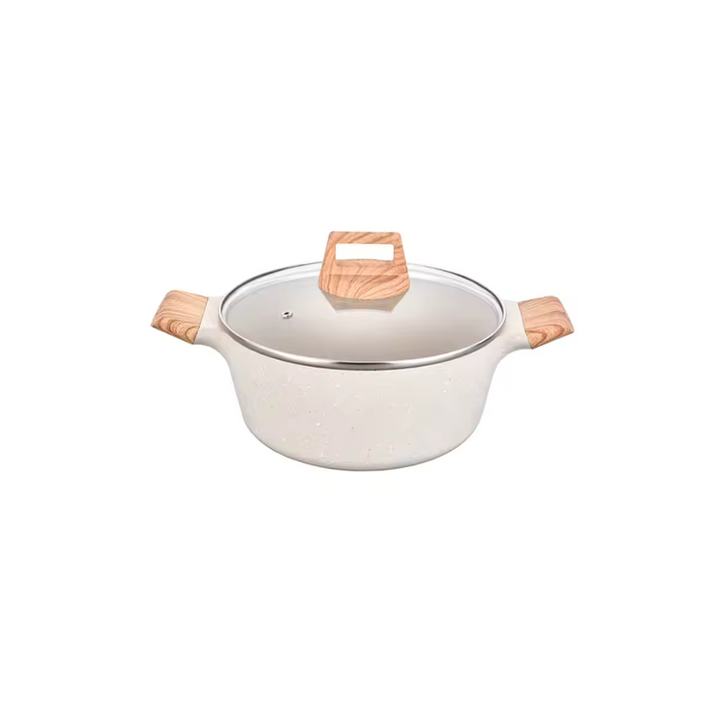 10 Pcs Nonstick Cookware Ceramic Pan with Soft Touch Handle Die Cast Kitchenware - OneBag