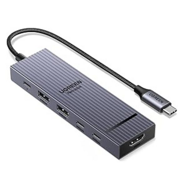 UGREEN Revodok Pro 106 10Gbps USB C Hub, 6-in-1 Adapter, 4K@60Hz HDMI, USB-C, USB-A Ports, 100W PD, Compatible with MacBook Pro, iPad Pro, HP Laptops, Mac Mini
