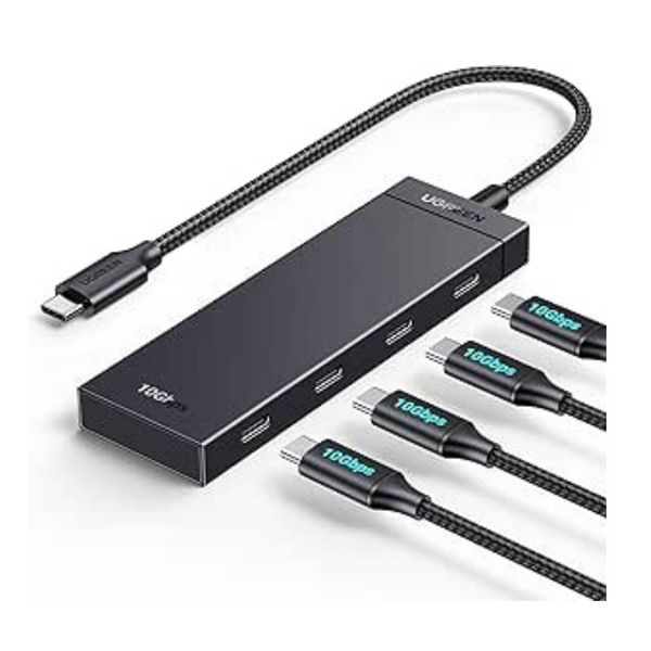 UGREEN 10Gbps USB C Hub, USB C Splitter with 4 USB C Ports, USB-C to USB C 3.2 Hub Multiport Adapter Compatible with MacBook Pro, MacBook Air, iPad Pro, iPad Mini 6 and iPhone 15, Plug and Play