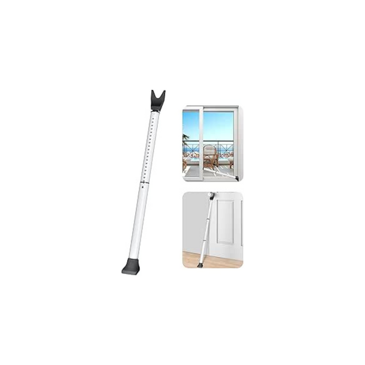 AceMining Upgraded Door Security Bar & Sliding Patio Door Security Bar, Heavy Duty Security Door Stoppers Adjustable Door Jammer Security Bar - OneBag