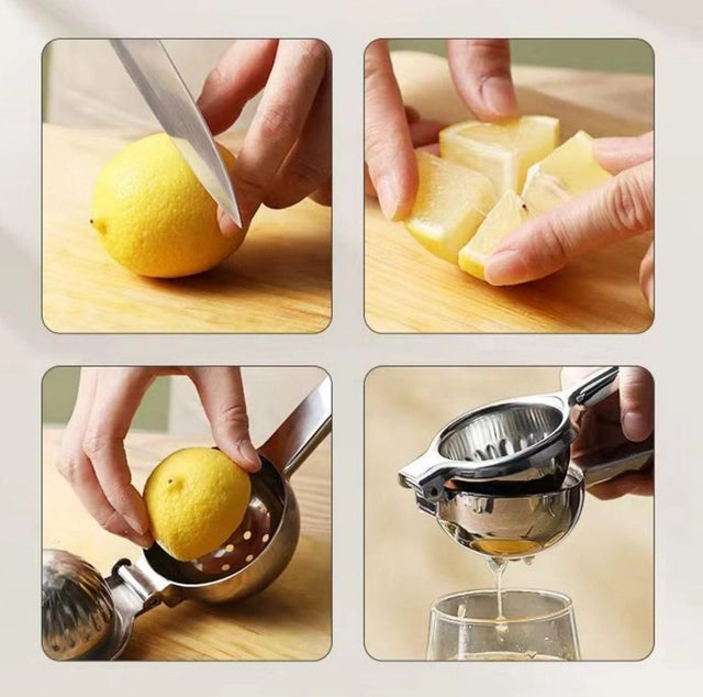 Lemon Squeezer Heavy Duty, Premium Metal Lemon Orange Lime Citrus Press Juicer Hand Juicer, Engineered Hand Squeezer Easy to Use and Clean - Anti Corrosive and Dishwasher Safe - OneBag