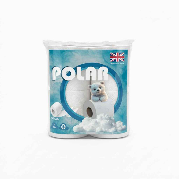 Polar 120x Toilet Rolls, Ultra Soft Eco-friendly Bath 2 PLY Tissue, Produced in the UK (Copy)