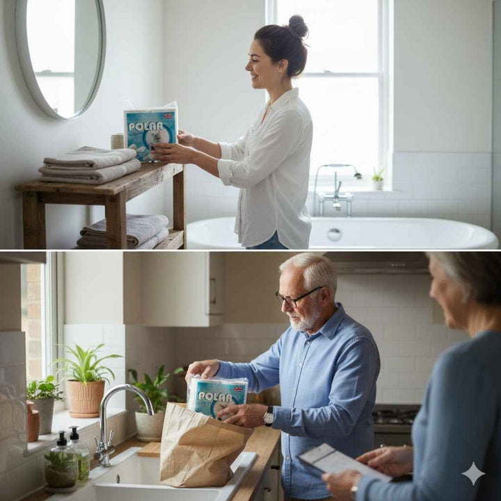 Polar 120x Toilet Rolls, Ultra Soft Eco-friendly Bath 2 PLY Tissue, Produced in the UK (Copy)