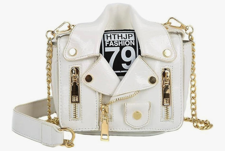 Women Crossbody Bags Chain Shoulder Jacket Bags Motorcycle Messenger Bag Leather Handbags for Girls Purse - OneBag